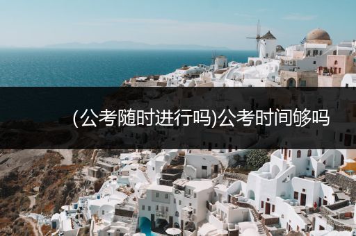 （公考随时进行吗)公考时间够吗
