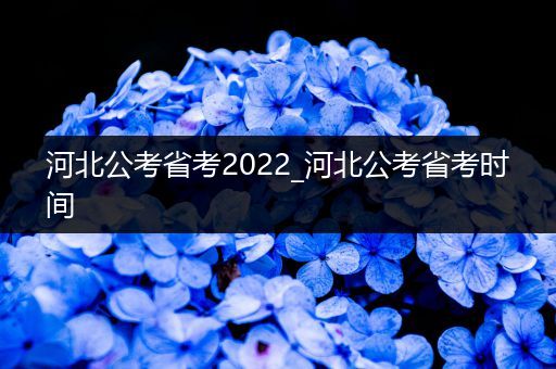 河北公考省考2022_河北公考省考时间