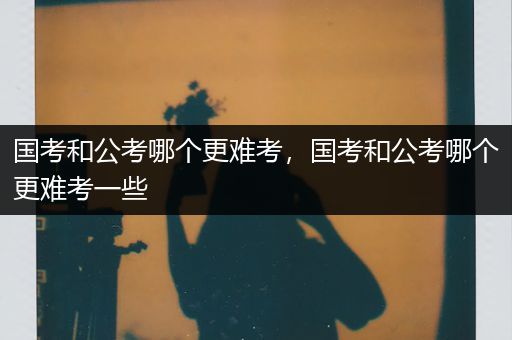 国考和公考哪个更难考，国考和公考哪个更难考一些