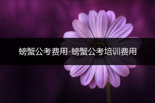 螃蟹公考费用-螃蟹公考培训费用