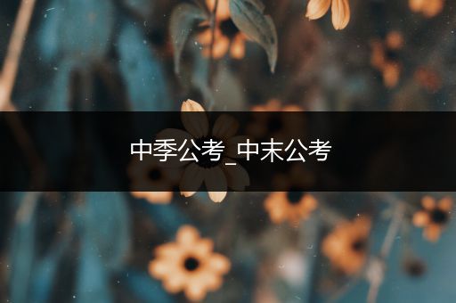 中季公考_中末公考