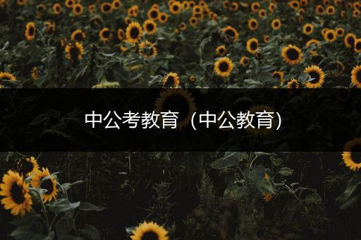 中公考教育（中公教育）