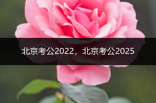 北京考公2022，北京考公2025