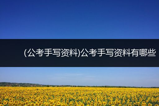（公考手写资料)公考手写资料有哪些