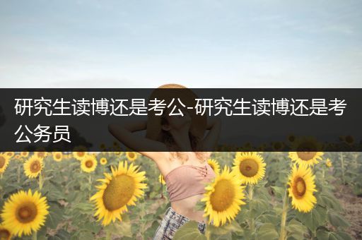 研究生读博还是考公-研究生读博还是考公务员
