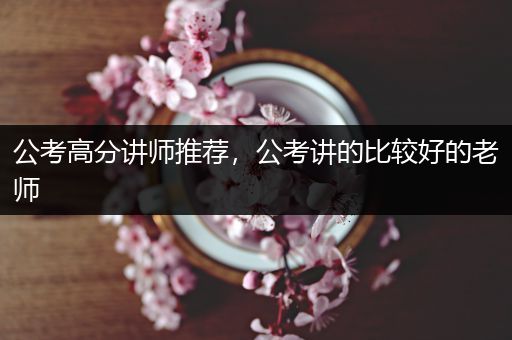 公考高分讲师推荐，公考讲的比较好的老师