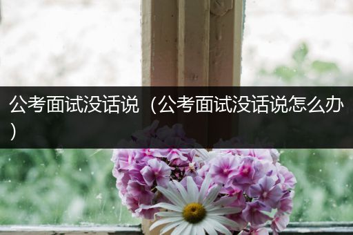 公考面试没话说（公考面试没话说怎么办）