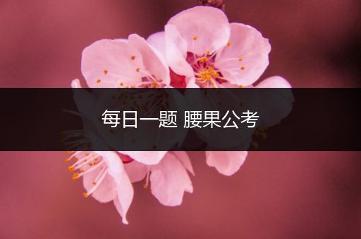 每日一题 腰果公考