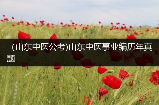 （山东中医公考)山东中医事业编历年真题
