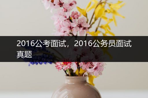 2016公考面试，2016公务员面试真题