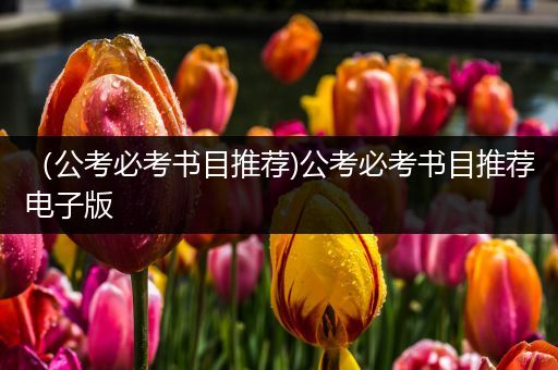 （公考必考书目推荐)公考必考书目推荐电子版