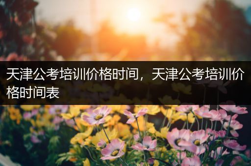 天津公考培训价格时间，天津公考培训价格时间表