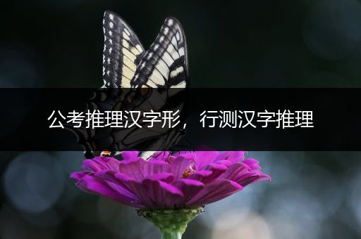 公考推理汉字形，行测汉字推理