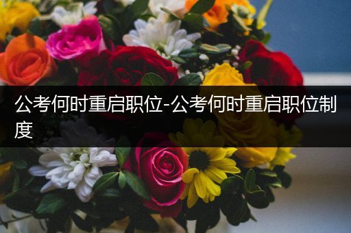 公考何时重启职位-公考何时重启职位制度