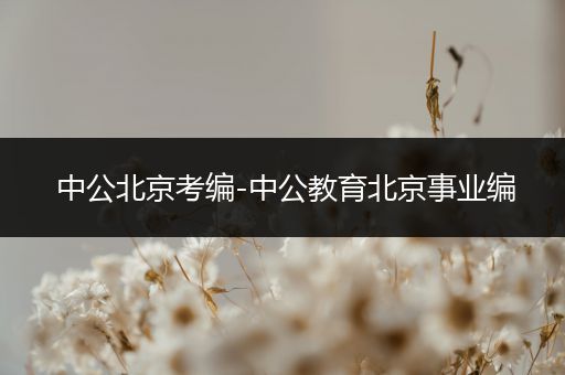 中公北京考编-中公教育北京事业编
