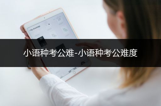 小语种考公难-小语种考公难度