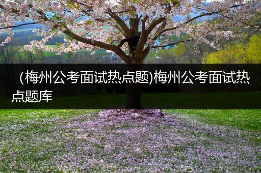 （梅州公考面试热点题)梅州公考面试热点题库