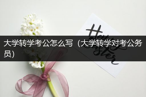 大学转学考公怎么写（大学转学对考公务员）