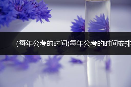 （每年公考的时间)每年公考的时间安排