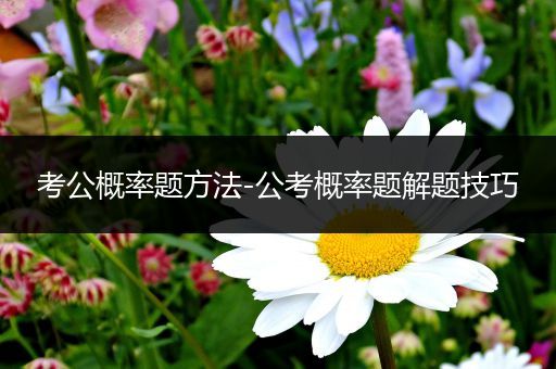 考公概率题方法-公考概率题解题技巧
