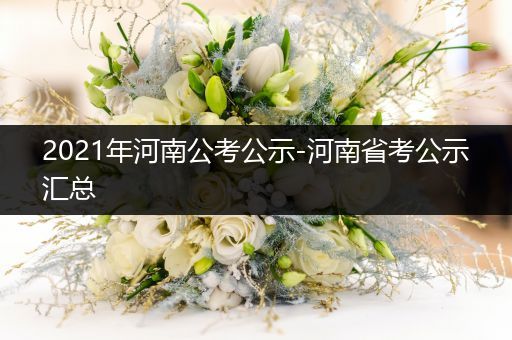 2021年河南公考公示-河南省考公示汇总