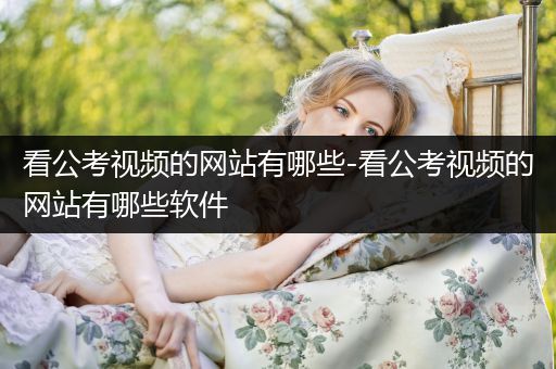看公考视频的网站有哪些-看公考视频的网站有哪些软件