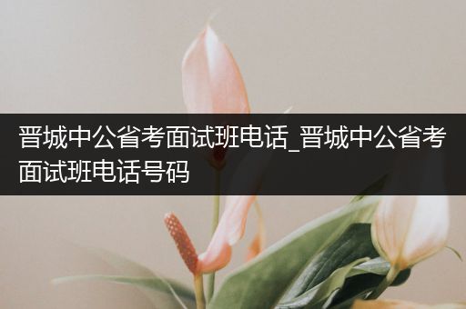 晋城中公省考面试班电话_晋城中公省考面试班电话号码