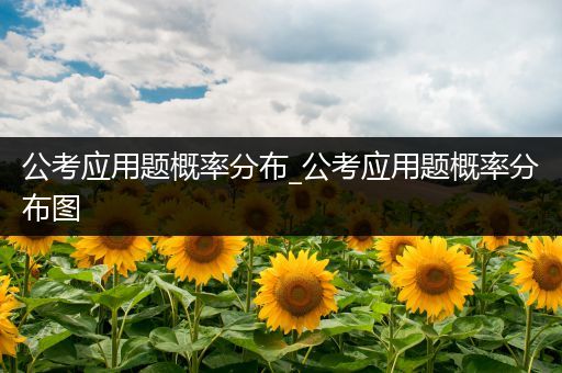 公考应用题概率分布_公考应用题概率分布图