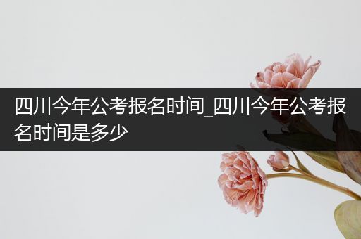 四川今年公考报名时间_四川今年公考报名时间是多少