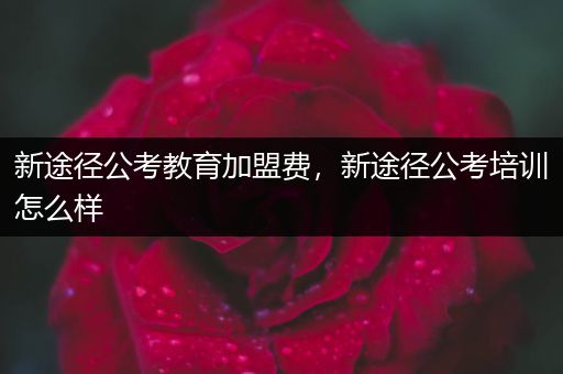 新途径公考教育加盟费，新途径公考培训怎么样