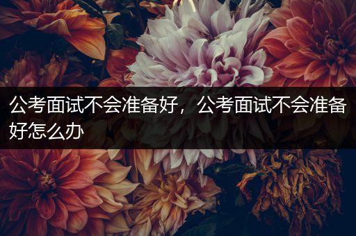公考面试不会准备好，公考面试不会准备好怎么办
