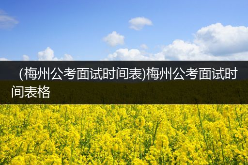 （梅州公考面试时间表)梅州公考面试时间表格