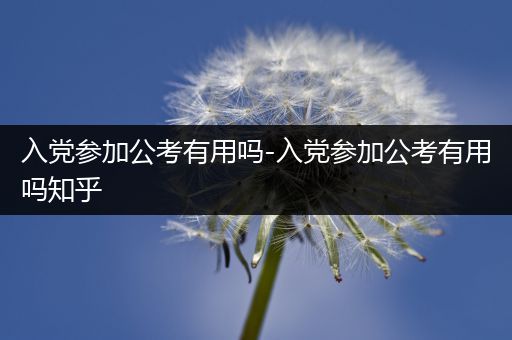 入党参加公考有用吗-入党参加公考有用吗知乎