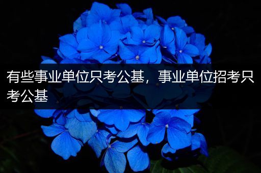 有些事业单位只考公基，事业单位招考只考公基