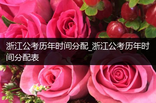 浙江公考历年时间分配_浙江公考历年时间分配表
