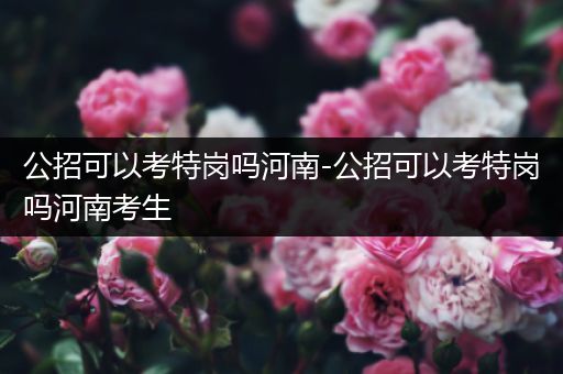 公招可以考特岗吗河南-公招可以考特岗吗河南考生