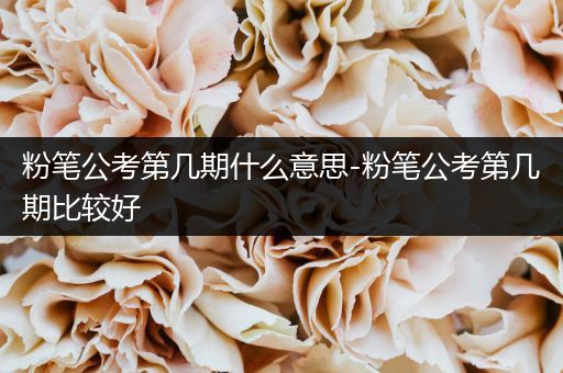 粉笔公考第几期什么意思-粉笔公考第几期比较好