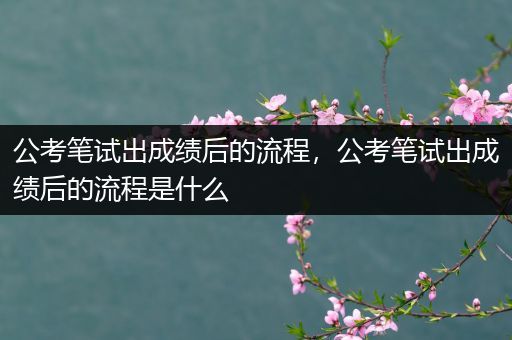 公考笔试出成绩后的流程，公考笔试出成绩后的流程是什么