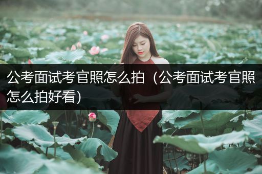 公考面试考官照怎么拍（公考面试考官照怎么拍好看）