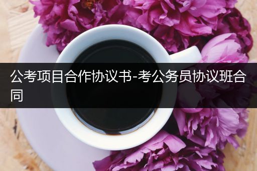 公考项目合作协议书-考公务员协议班合同