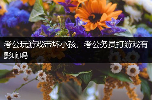 考公玩游戏带坏小孩，考公务员打游戏有影响吗