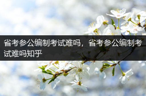 省考参公编制考试难吗，省考参公编制考试难吗知乎
