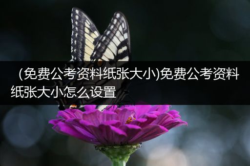 （免费公考资料纸张大小)免费公考资料纸张大小怎么设置