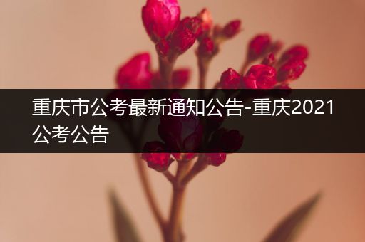 重庆市公考最新通知公告-重庆2021公考公告