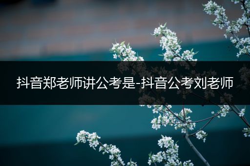 抖音郑老师讲公考是-抖音公考刘老师