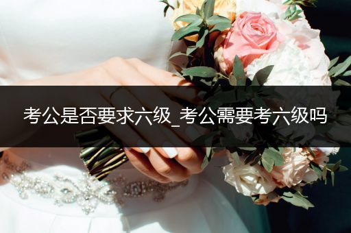 考公是否要求六级_考公需要考六级吗