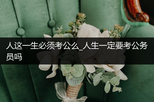 人这一生必须考公么_人生一定要考公务员吗
