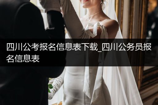四川公考报名信息表下载_四川公务员报名信息表