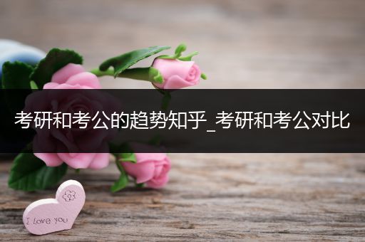 考研和考公的趋势知乎_考研和考公对比