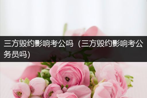 三方毁约影响考公吗（三方毁约影响考公务员吗）